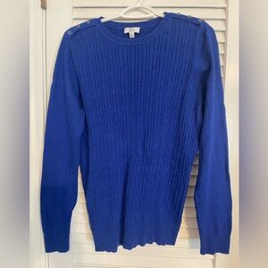 Kim Rogers royal blue sweater
